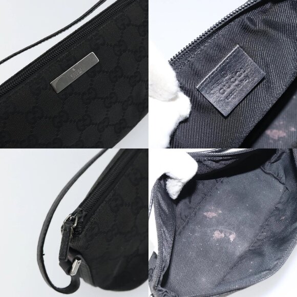 GUCCI GG Canvas Accessory Pouch Black 07198 2123 Auth mr1688 - Picture 14 of 15